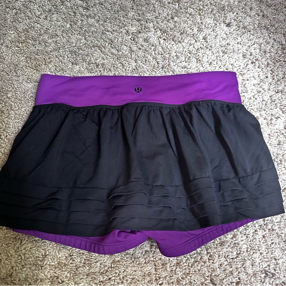 Lululemon Purple and Black Athletic Skirt